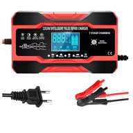 12V 10A 24V 5A 2-100Ah inpulzus javító autó akkumulátor töltő