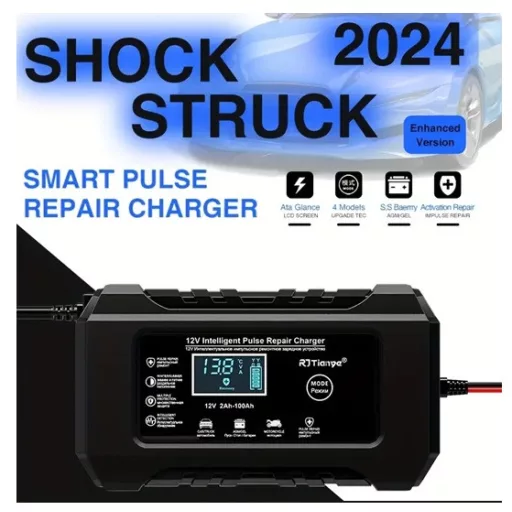 12V 6A Intelligens impulzus javító akkumulátor töltő
