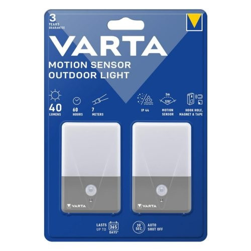 VARTA MOTION SENSOR OUTDOOR LIGHT ÉJJELI LÁMPA TWINPACK - 16634