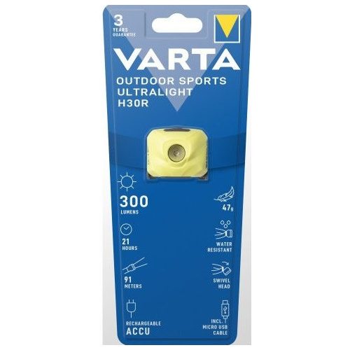 VARTA OUTDOOR SPORTS ULTRALIGHT H30R LIME FEJLÁMPA - 18631