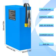 48V 20Ah Lithium-ion elektromos kerékpár akkumulátor