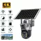 8MP 4K WiFi PTZ Napelemes áramellátás Dupla Objektív 10X Zoom Biztonsági Kamera