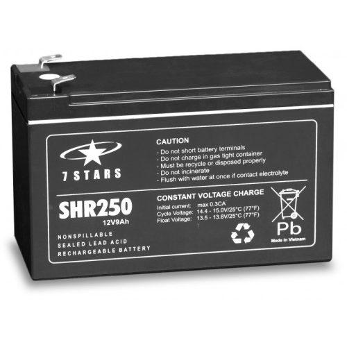 7Stars SHR250 12V 9Ah T2 zárt ólomsavas akkumulátor