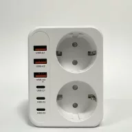 Hálózati dupla konnektor USB port fali dugalj