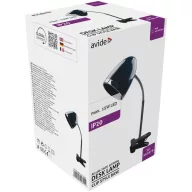 Avide Basic Asztali Lámpa Csíptethető Fekete E27 max 15W