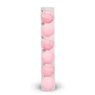   Artezan Karácsonyfadísz Gömb Bársonyos, 5cm Cső Rózsaszín 6db/Cső