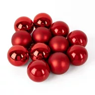 Artezan Karácsonyfadísz Gömb 6cm Piros 30db-os