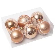 Artezan Karácsonyfadísz Gömb 6cm Festett Arany 6db/doboz