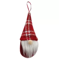 Artezan Karácsonyi Gnóm 16cm Piros-Fehér Csíkos