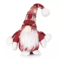 Artezan Karácsonyi Gnóm 24cm Piros-Fehér Motívumos