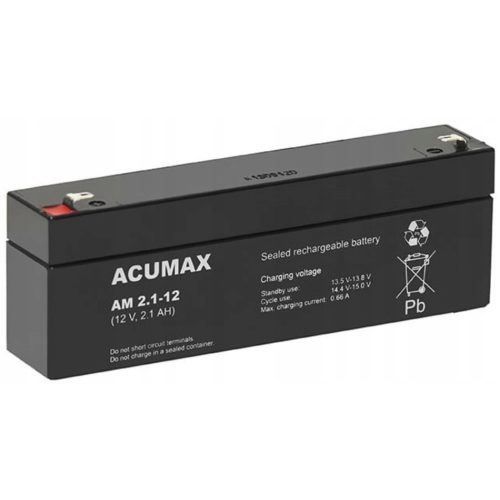 ACUMAX AM2.1-12 12V 2Ah zárt ólomsavas akkumulátor