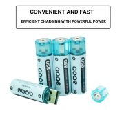 1,5V AA 1750mAh 2700mWh 14500 USB Li-ion ceruza akkumulátor