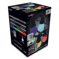 Avide Kültéri Füzér 5m RGB Sorolható Távirányítóval
