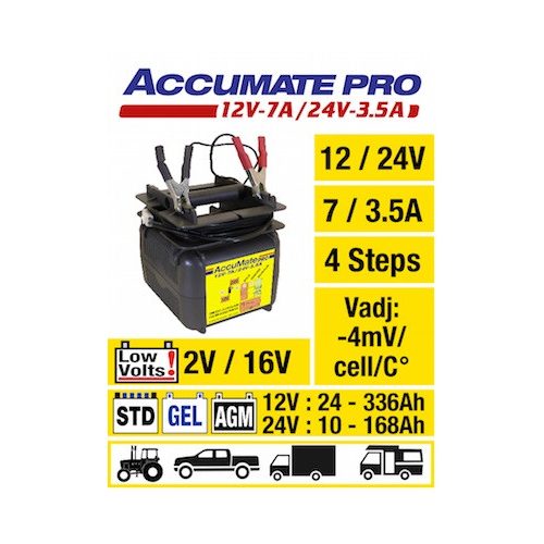  Tecmate Accumate PRO 12-24V/STD/GEL/AGM automata töltő