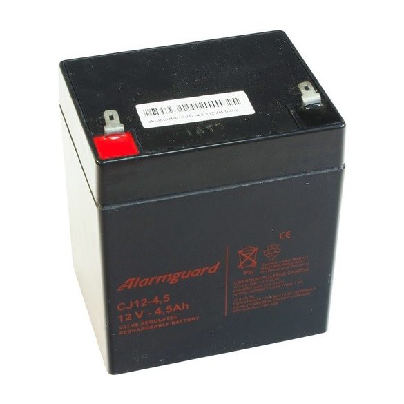 Alarmguard CJ12-4.5 12V 4.5Ah zselés akkumulátor