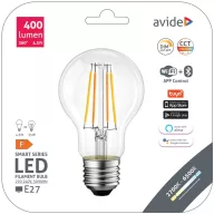   Avide Smart Filament 4,5W (35W) E27 CCT WIFI + BLE APP Control 2700-6500K ASF27CCT-4.5W-WIBLE A60 LED izzó