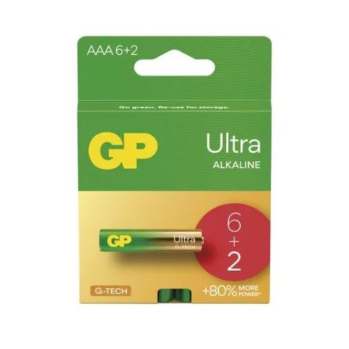 GP Ultra elem LR03 (AAA) 6+2 B02118