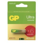 GP Ultra Alkáli elem AAA 6 db B0211V