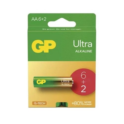 GP Ultra elem LR6 (AA) 6+2 db B02218 VÉGKIÁRUSÍTÁS