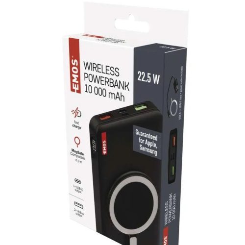 EMOS Powerbank WI 1022D, 10 000 mAh, 22,5 W+Wireless B0542B 