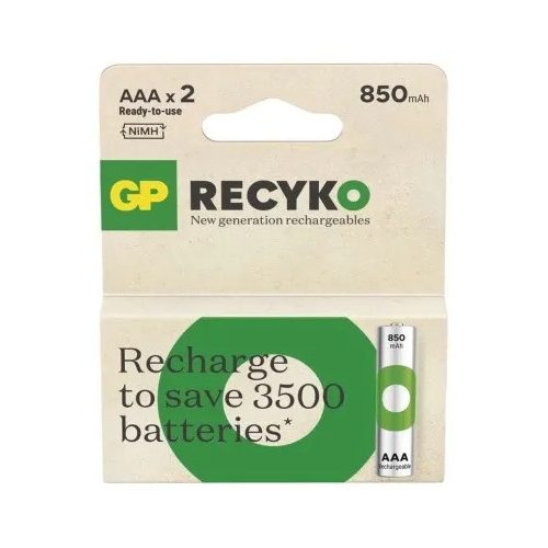 GP ReCyko NiMH Akkumulátor HR03 (AAA) 850mAh 2db B25182