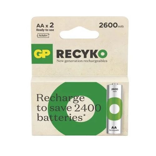 GP ReCyko NiMH Akkumulátor HR6 (AA) 2600mAh 2db B25272