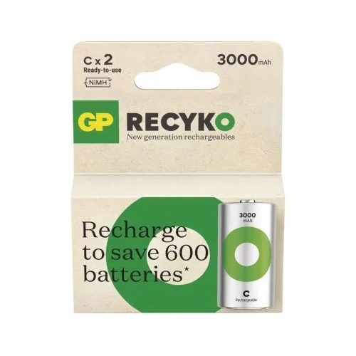 GP ReCyko NiMH Akkumulátor HR14 (C) 3000mAh 2db B2533