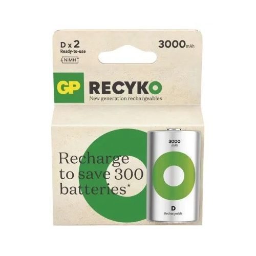  GP ReCyko NiMH Akkumulátor HR20 (D) 3000mAh 2db B2543