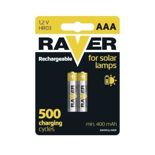 RAVER SOLAR NiMH akkumulátor HR03 (AAA) 2db/bliszter B7414