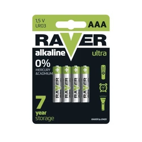 RAVER Alkáli elem AAA 4db/bliszter B7911