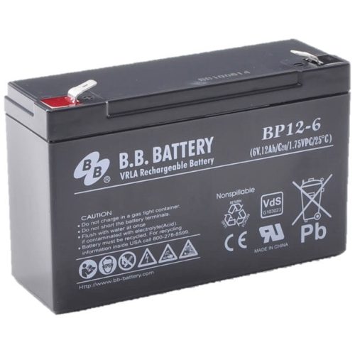 BB Battery BP12-6 T2 6V 12Ah gondozásmentes akkumulátor