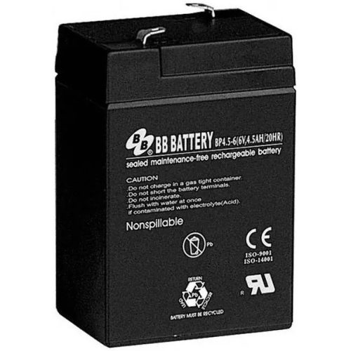 BB Battery BP4.5-6 6V 4,5Ah gondozásmentes akkumulátor