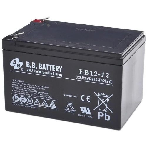 BB Battery EB 12-12 12V 12Ah elektromos kerékpár akkumulátor