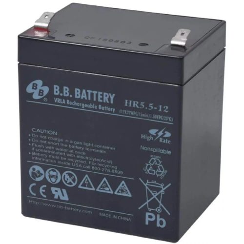 BB Battery HR5.5-12 12V 5Ah gondozásmentes akkumulátor