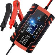 12V 8A 24V 4A 6-150Ah intelligens impulzus javító akkumulátor töltő