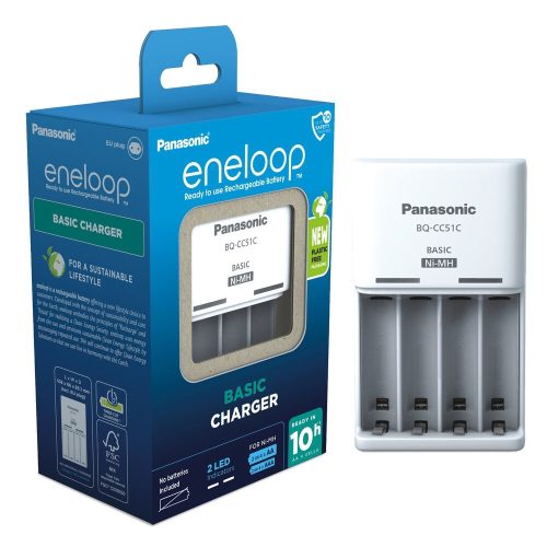 Panasonic eneloop BQ-CC51E EKO AA/AAA 2/4 akkumulátor töltésére