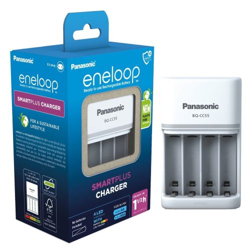 eneloop BQ-CC55E Smart töltő AA/AAA 1-4 akkumulátor töltésére