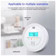 Füst és Szén-monoxid CO- érzékelő és riasztó