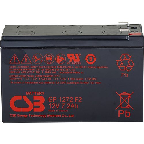 CSB GP1272 F2 12V 7Ah 35W zárt ólomsavas akkumulátor