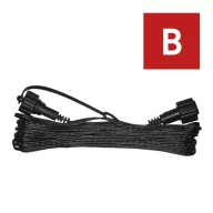    Hosszabbító kábel sorolható Standard fényfüzérekhez, fekete, 10 m, kültéri és beltéri D1ZB01