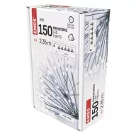    LED fényfüzér – fürtök, nano, 2,35 m, beltéri, hideg fehér, időzítő D3AC08