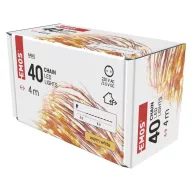    LED karácsonyi nano fényfüzér, réz, 4 m, kültéri és beltéri, meleg fehér, időzítő D3AW01