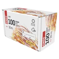    LED karácsonyi nano fényfüzér, réz, 10 m, kültéri és beltéri, meleg fehér, időzítő D3AW02