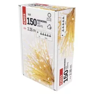    LED fényfüzér – fürtök, nano, 2,35 m, beltéri, meleg fehér, időzítő D3AW08