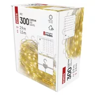    LED karácsonyi drop fényfüzér – fényfüggöny, 2,9x1,5 m, kültéri és beltéri, meleg fehér D3EW03