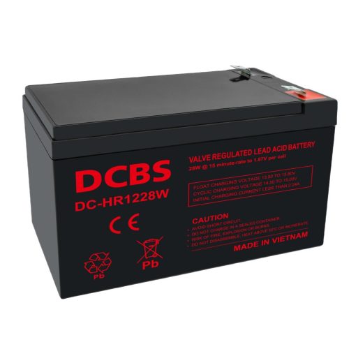 DCBS DC-HR1228W 12V 7Ah szünetmentes/UPS akkumulátor 