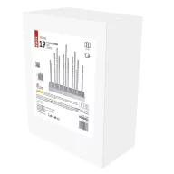    LED gyertyatartó, ezüst, 28,5 cm, 3x AA, beltéri, meleg fehér, időzítő DCAW02