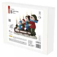   LED gyertyatartó – hóemberek szánon, 24 cm, 2x AA, beltéri, meleg fehér, időzítő DCAW15