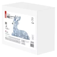    LED karácsonyi szarvas, 27 cm, kültéri és beltéri, hideg fehér, időzítő DCFC06