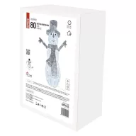    LED karácsonyi hóember, rattan, 82 cm, kültérre és beltérre, hideg fehér, időzítő DCFC33